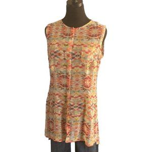CAbi Multicolor Sleeveless Tunic Top
